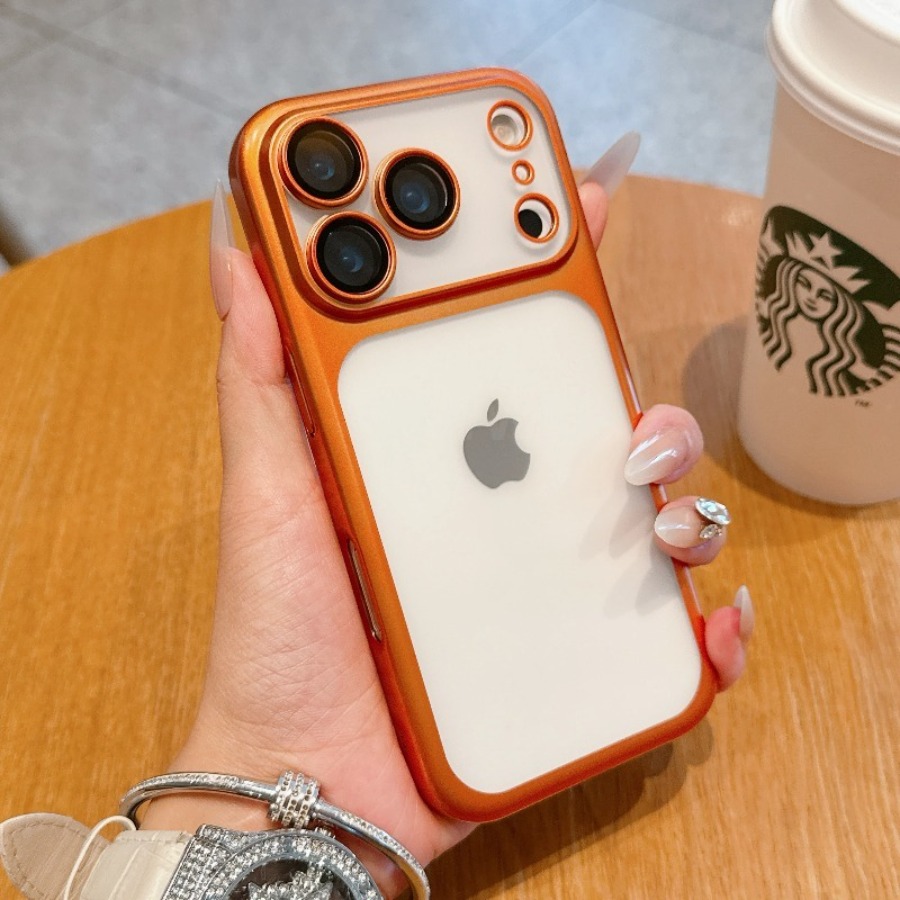 Matte Pc Case - غطاء فاخر شفاف مطلي كهربائياً لهواتف