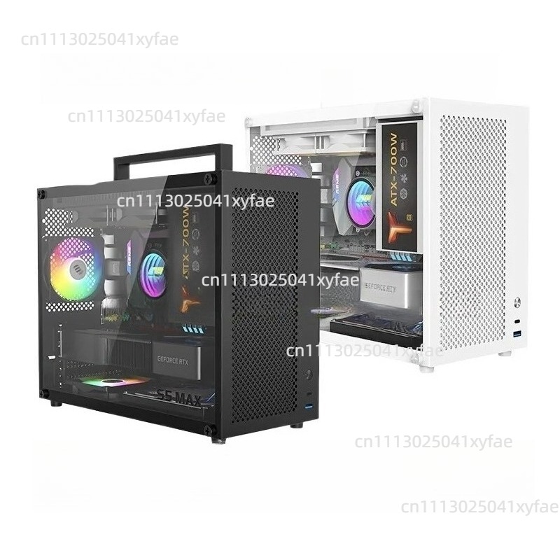 Pc Chassis - علبة كمبيوتر بيضاء S5MAX، هيكل متوسط