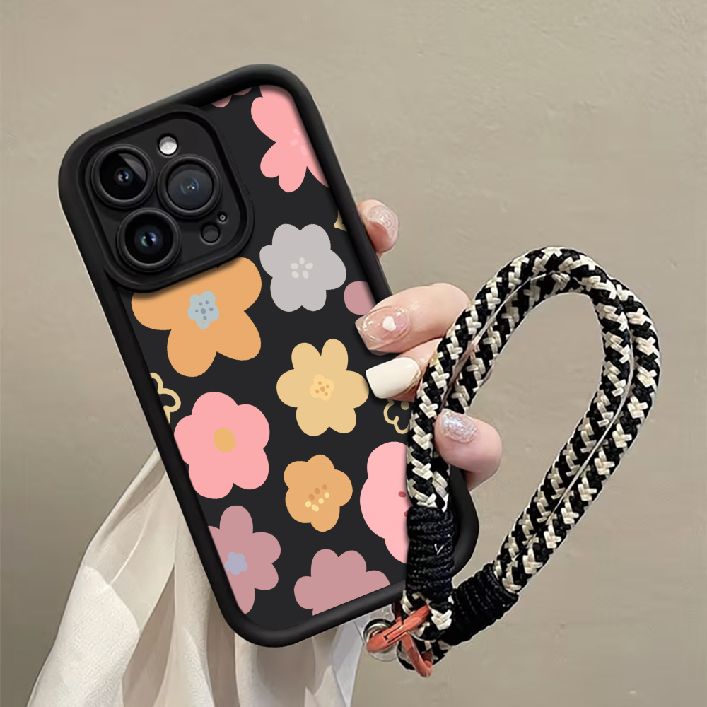 غطاء هاتف بحزام مزين بزهور الم - مراجعة Matte Pc Case وسعره
