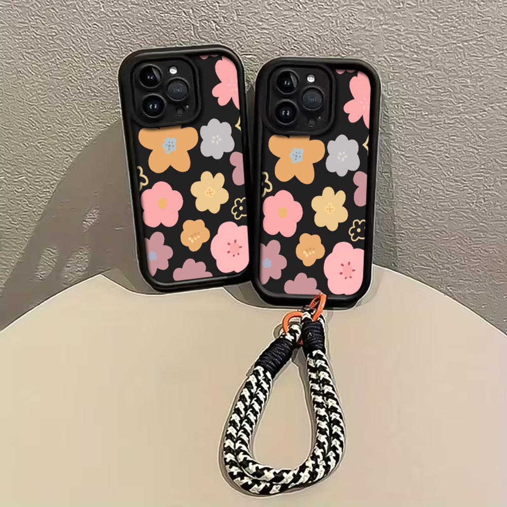 غطاء هاتف بحزام مزين بزهور الم - مراجعة Matte Pc Case وسعره