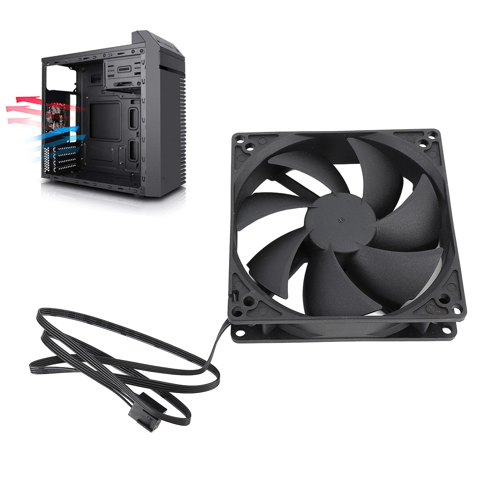 100 مللي متر PC PWM مروحة 100  - مراجعة Case Fan Controller وسعره
