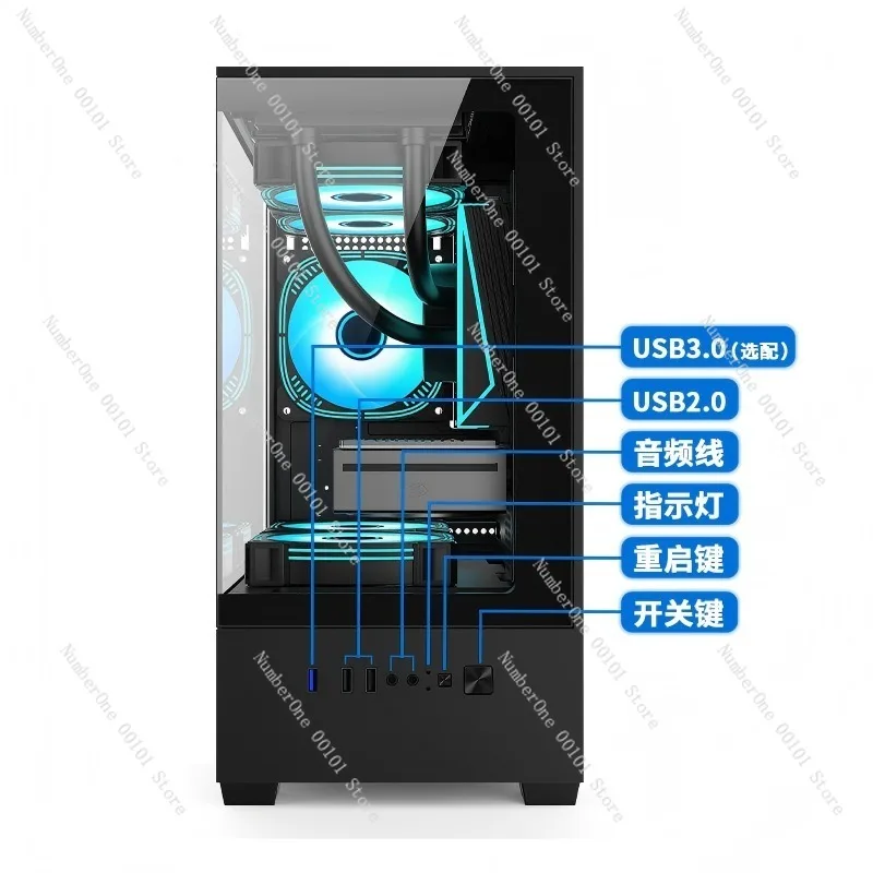 علبة كمبيوتر مكتبي ES8 بتصميم  - مراجعة Atx Case وسعره
